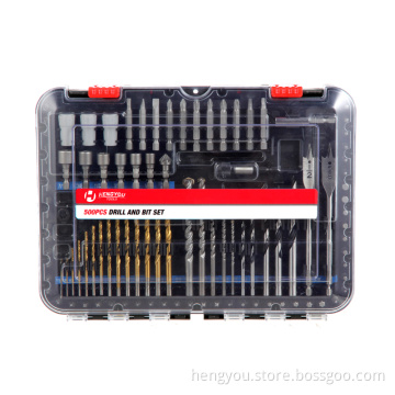 500pc drill bit set